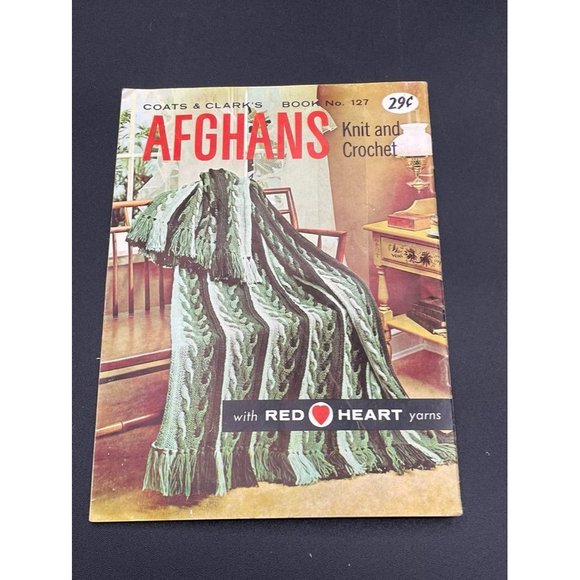 Coats & Clarks Book No. 127 Afghans Knit and Crochet 12 Different Patterns - Picture 9 of 9